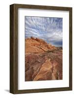 Sandstone Formation with Clouds, Valley of Fire State Park, Nevada, Usa-James Hager-Framed Photographic Print