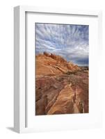 Sandstone Formation with Clouds, Valley of Fire State Park, Nevada, Usa-James Hager-Framed Photographic Print