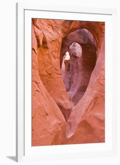 Sandstone formations in Peek-a-boo Gulch, Grand Staircase-Escalante National Monument, Utah, USA-Russ Bishop-Framed Photographic Print