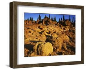 Sandstone formations on Manatash Ridge, Wenatchee National Forest, Washington, USA-Charles Gurche-Framed Photographic Print