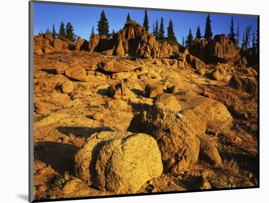 Sandstone formations on Manatash Ridge, Wenatchee National Forest, Washington, USA-Charles Gurche-Mounted Photographic Print