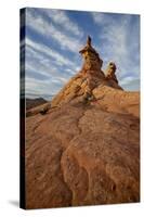 Sandstone Formations under Clouds-James Hager-Stretched Canvas