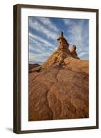 Sandstone Formations under Clouds-James Hager-Framed Photographic Print