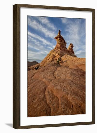 Sandstone Formations under Clouds-James Hager-Framed Photographic Print