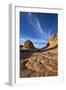 Sandstone Formations with Clouds, Coyote Buttes Wilderness, Vermilion Cliffs National Monument-James Hager-Framed Photographic Print