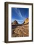 Sandstone Formations with Clouds, Coyote Buttes Wilderness, Vermilion Cliffs National Monument-James Hager-Framed Photographic Print