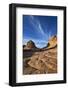 Sandstone Formations with Clouds, Coyote Buttes Wilderness, Vermilion Cliffs National Monument-James Hager-Framed Photographic Print