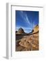 Sandstone Formations with Clouds, Coyote Buttes Wilderness, Vermilion Cliffs National Monument-James Hager-Framed Photographic Print