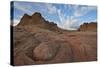 Sandstone Formations with Clouds-James Hager-Stretched Canvas