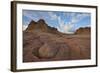 Sandstone Formations with Clouds-James Hager-Framed Photographic Print