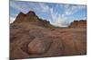 Sandstone Formations with Clouds-James Hager-Mounted Photographic Print