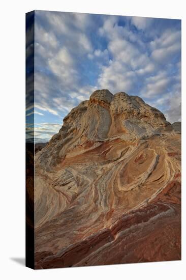 Sandstone Hill with Swirly Layers-James Hager-Stretched Canvas