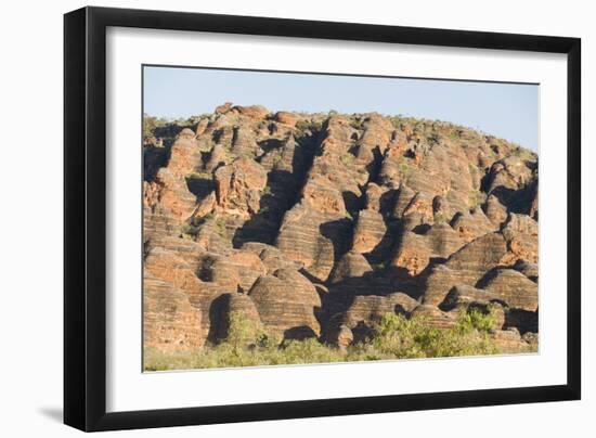 Sandstone Hills in the Domes Area of Purnululu National Park (Bungle Bungle)-Tony Waltham-Framed Photographic Print