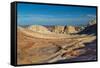 Sandstone landscape, Vermillion Cliffs, White Pocket wilderness, Bureau of Land Management, Arizona-Howie Garber-Framed Stretched Canvas