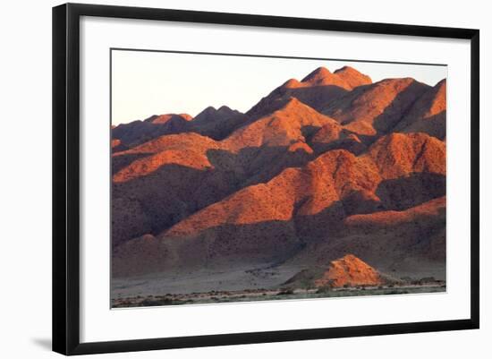 Sandstone Mountains Lit by the Last Rays of Light from the Setting Sun-Lee Frost-Framed Photographic Print
