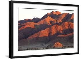 Sandstone Mountains Lit by the Last Rays of Light from the Setting Sun-Lee Frost-Framed Photographic Print