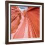 Sandstone Narrows in the Paria Canyon-Vermillion Cliffs Wilderness, Arizona-John Lambing-Framed Photographic Print