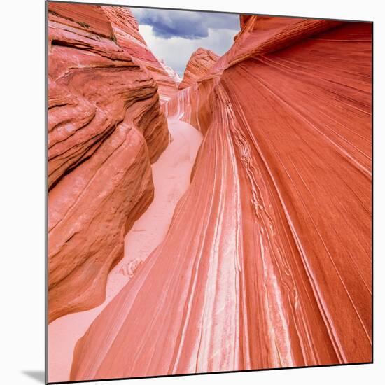 Sandstone Narrows in the Paria Canyon-Vermillion Cliffs Wilderness, Arizona-John Lambing-Mounted Photographic Print