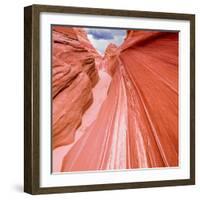 Sandstone Narrows in the Paria Canyon-Vermillion Cliffs Wilderness, Arizona-John Lambing-Framed Photographic Print