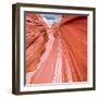 Sandstone Narrows in the Paria Canyon-Vermillion Cliffs Wilderness, Arizona-John Lambing-Framed Photographic Print