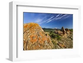 Sandstone on Prairie Reef, Rocky Mountains, Choteau, Montana, Usa-Chuck Haney-Framed Photographic Print