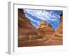 Sandstone Patterns in Coyote Buttes Area of Paria Wilderness, Arizona, USA-Diane Johnson-Framed Photographic Print