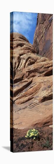 Sandstone Rock Formation Monuments, Arches National Park, Moab, Utah, USA-Paul Souders-Stretched Canvas