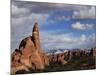 Sandstone Rock Formations in the Windows Region of Arches National Park, Near Moab, Utah-David Pickford-Mounted Photographic Print