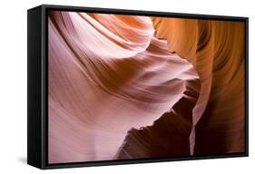 Sandstone Rock in the Lower Antelope Canyon-null-Framed Stretched Canvas