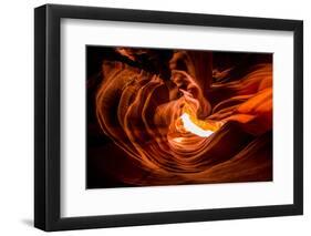 Sandstone Sculpted Walls, Upper Antelope Canyon, Arizona, United States of America, North America-Laura Grier-Framed Photographic Print