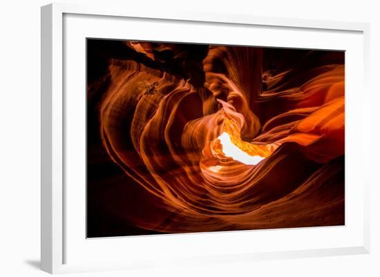Sandstone Sculpted Walls, Upper Antelope Canyon, Arizona, United States of America, North America-Laura Grier-Framed Photographic Print
