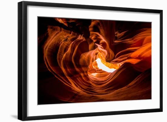 Sandstone Sculpted Walls, Upper Antelope Canyon, Arizona, United States of America, North America-Laura Grier-Framed Photographic Print