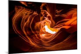 Sandstone Sculpted Walls, Upper Antelope Canyon, Arizona, United States of America, North America-Laura Grier-Mounted Photographic Print