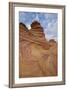 Sandstone Wave and Cones under Clouds-James Hager-Framed Photographic Print
