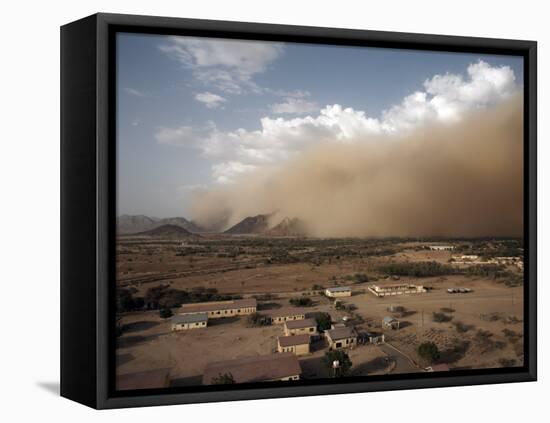 Sandstorm Approaches the Town of Teseney, Near the Sudanese Border, Eritrea, Africa-Mcconnell Andrew-Framed Stretched Canvas