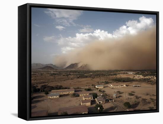 Sandstorm Approaches the Town of Teseney, Near the Sudanese Border, Eritrea, Africa-Mcconnell Andrew-Framed Stretched Canvas