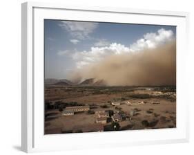 Sandstorm Approaches the Town of Teseney, Near the Sudanese Border, Eritrea, Africa-Mcconnell Andrew-Framed Photographic Print