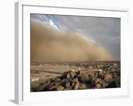 Sandstorm Approaches the Town of Teseney, Near the Sudanese Border, Eritrea, Africa-Mcconnell Andrew-Framed Photographic Print