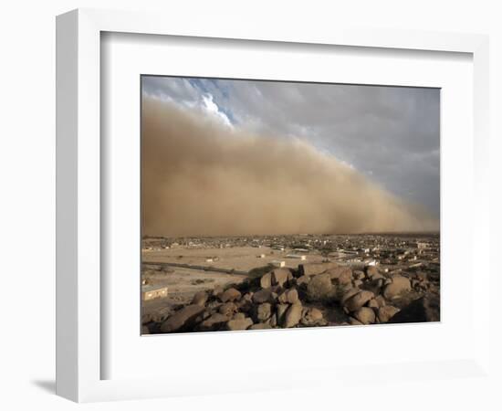 Sandstorm Approaches the Town of Teseney, Near the Sudanese Border, Eritrea, Africa-Mcconnell Andrew-Framed Photographic Print