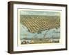 Sandusky, Ohio - Panoramic Map-Lantern Press-Framed Art Print