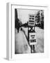 Sandwich Board Man Warns Us of Impending Doom-null-Framed Photographic Print