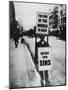 Sandwich Board Man Warns Us of Impending Doom-null-Mounted Photographic Print