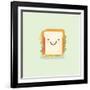 Sandwich Cartoon Vector Illustration-metsi-Framed Art Print