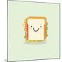 Sandwich Cartoon Vector Illustration-metsi-Mounted Art Print