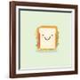 Sandwich Cartoon Vector Illustration-metsi-Framed Art Print