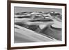 Sandwich Harbor, Namibia. Gull Flies over Immense Sand Dunes-Janet Muir-Framed Photographic Print