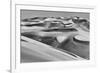 Sandwich Harbor, Namibia. Gull flies over immense sand dunes.-Janet Muir-Framed Photographic Print