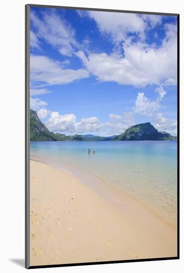 Sandy Beach and Clear Waters in the Bacuit Archipelago, Palawan, Philippines, Southeast Asia, Asia-Michael Runkel-Mounted Photographic Print