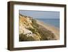 Sandy beach and cliffs, Mazagon, Costa de la Luz, Huelva Province, Andalucia, Spain, Europe-Stuart Black-Framed Photographic Print