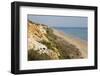 Sandy beach and cliffs, Mazagon, Costa de la Luz, Huelva Province, Andalucia, Spain, Europe-Stuart Black-Framed Photographic Print